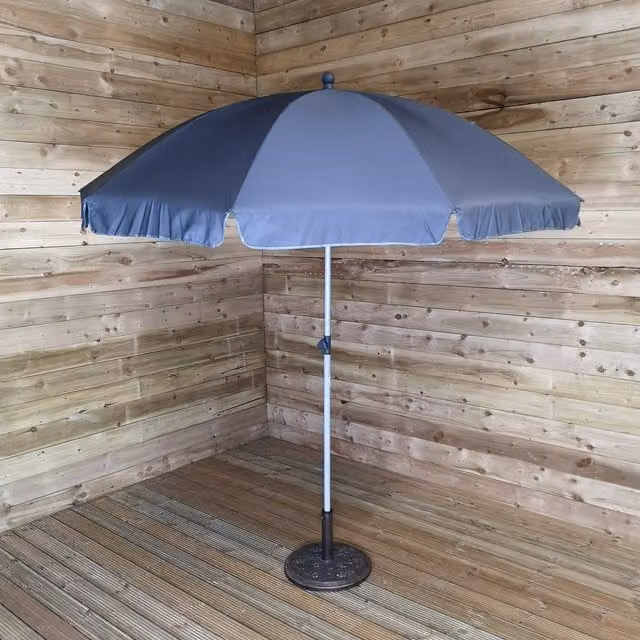 Samuel Alexander 2.5m Extending Parasol Umbrella with Tilt Action in Dark Grey and Silver