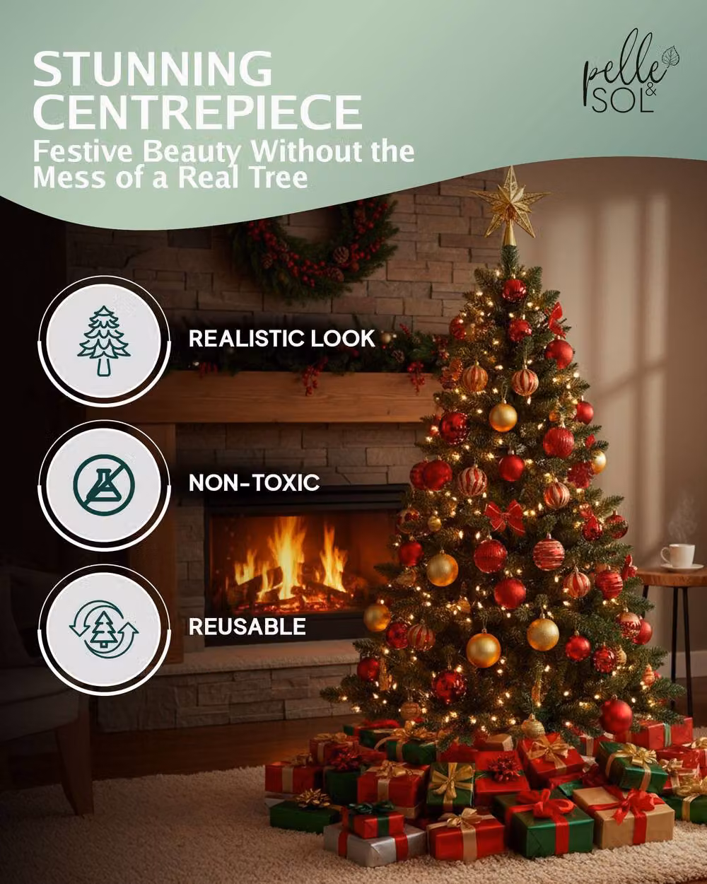 Pelle & Sol Green Artificial Christmas Tree – 2