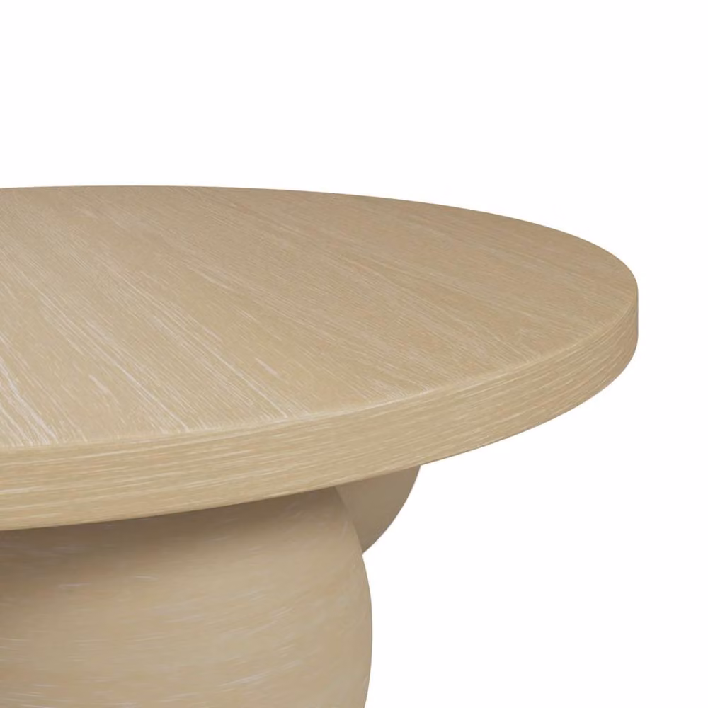 Wyld Haus Templemore Round Concrete Coffee Table in Beige, W/D/H: 90 x 90 x 30 cm – 2
