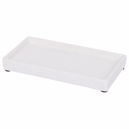 Harbour Housewares Ceramic Soap Dispenser Tray in White – 1