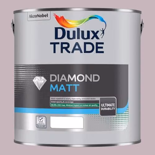 Dulux Trade Diamond Matt Water Based Paint in Multicolour Purple, 2.5 l