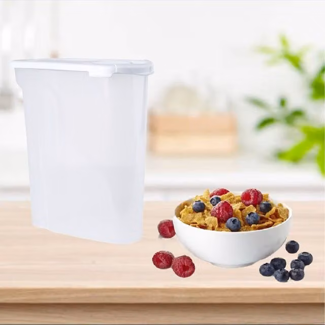 Wham 2.5l Cereal Food Dispenser in Transparent and White