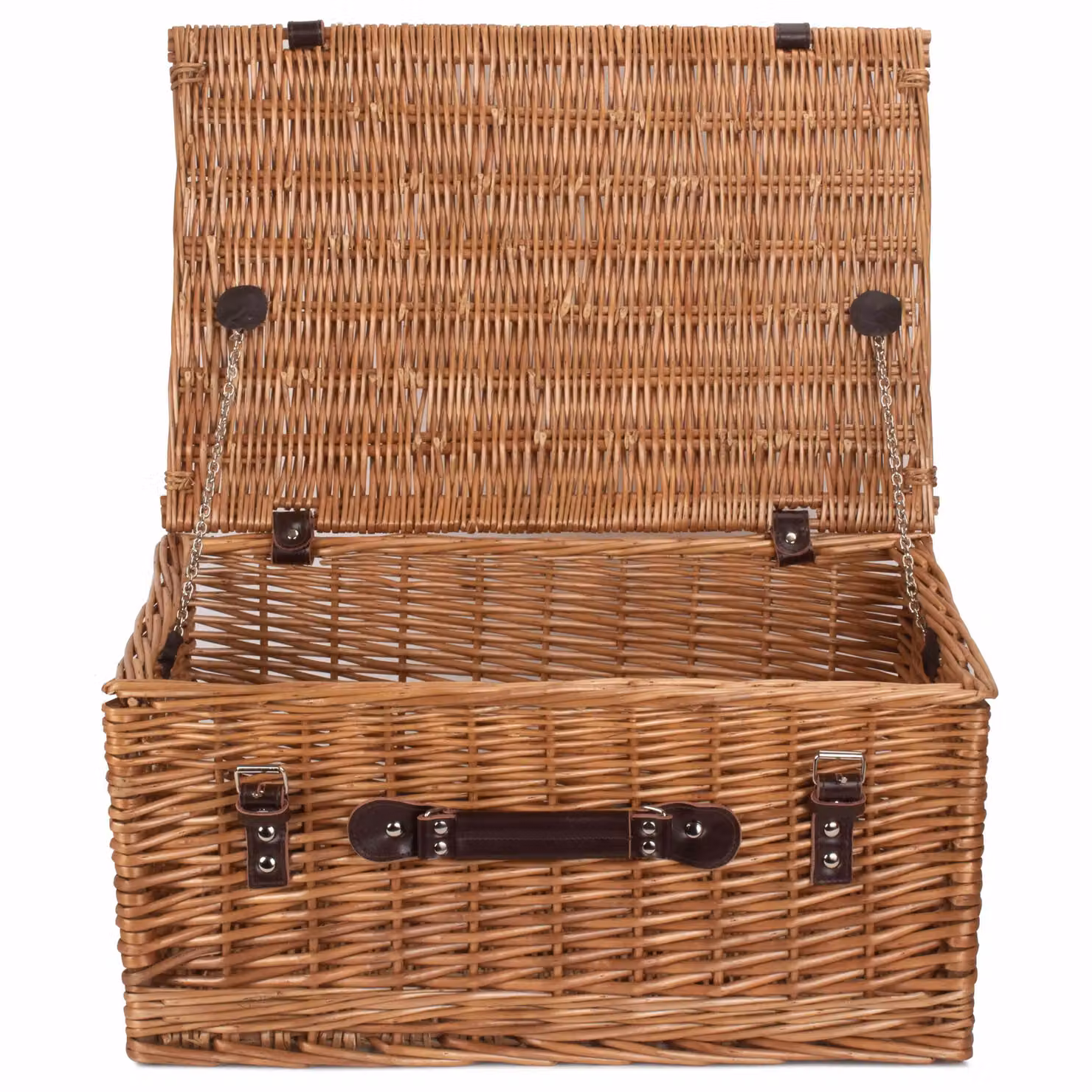 Red Hamper Double Steamed Wicker Picnic Basket in Brown, W: 51 cm – 3