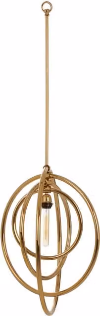 Fifty Five South Orsina Oval Pendant Light in Gold/Brass Finish – 1