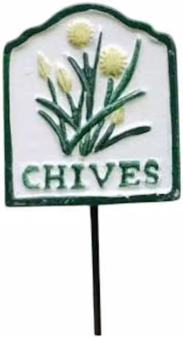 Gifts Direct 2 U Metal Chives Herb Marker Garden Stake in Green – 2
