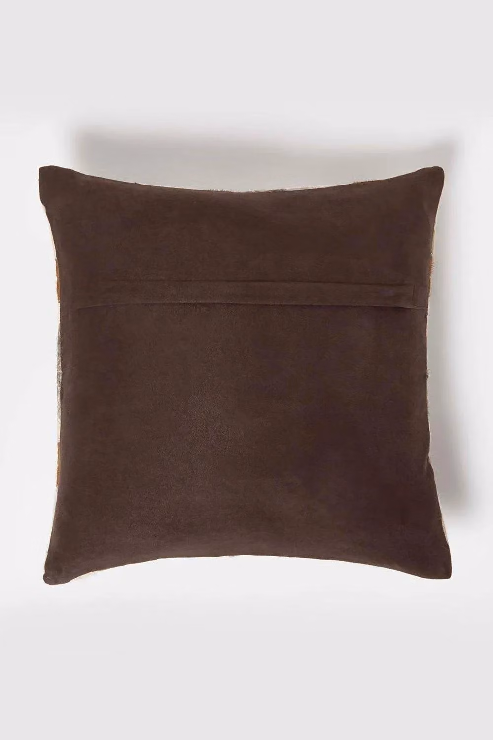 Homescapes Geometric Star Leather Cushion in Brown and Beige, W/D/H: 45 x 45 x 45 cm – 3