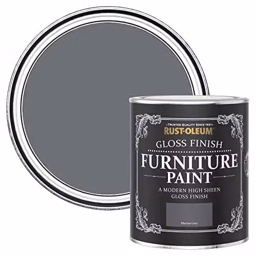 Rust-Oleum Grey Gloss Water-Based Wood Paint, 0.75 l – 1