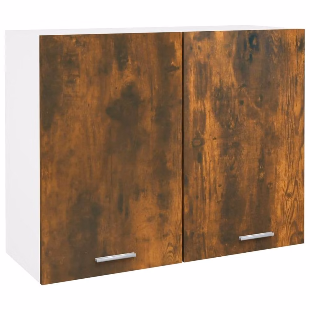 Berkfield Home Smoked Oak Hanging Cabinet in Brown, W/D/H: 80 x 31 x 60 cm – 1