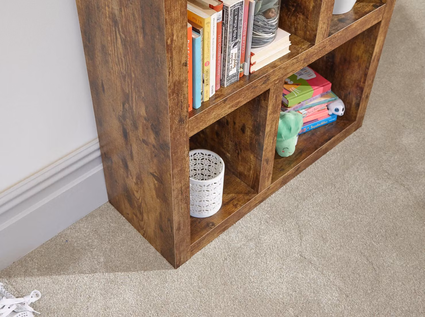 GFW Jakarta Tall Open Shelving Unit in Brown Mango Wood – 3