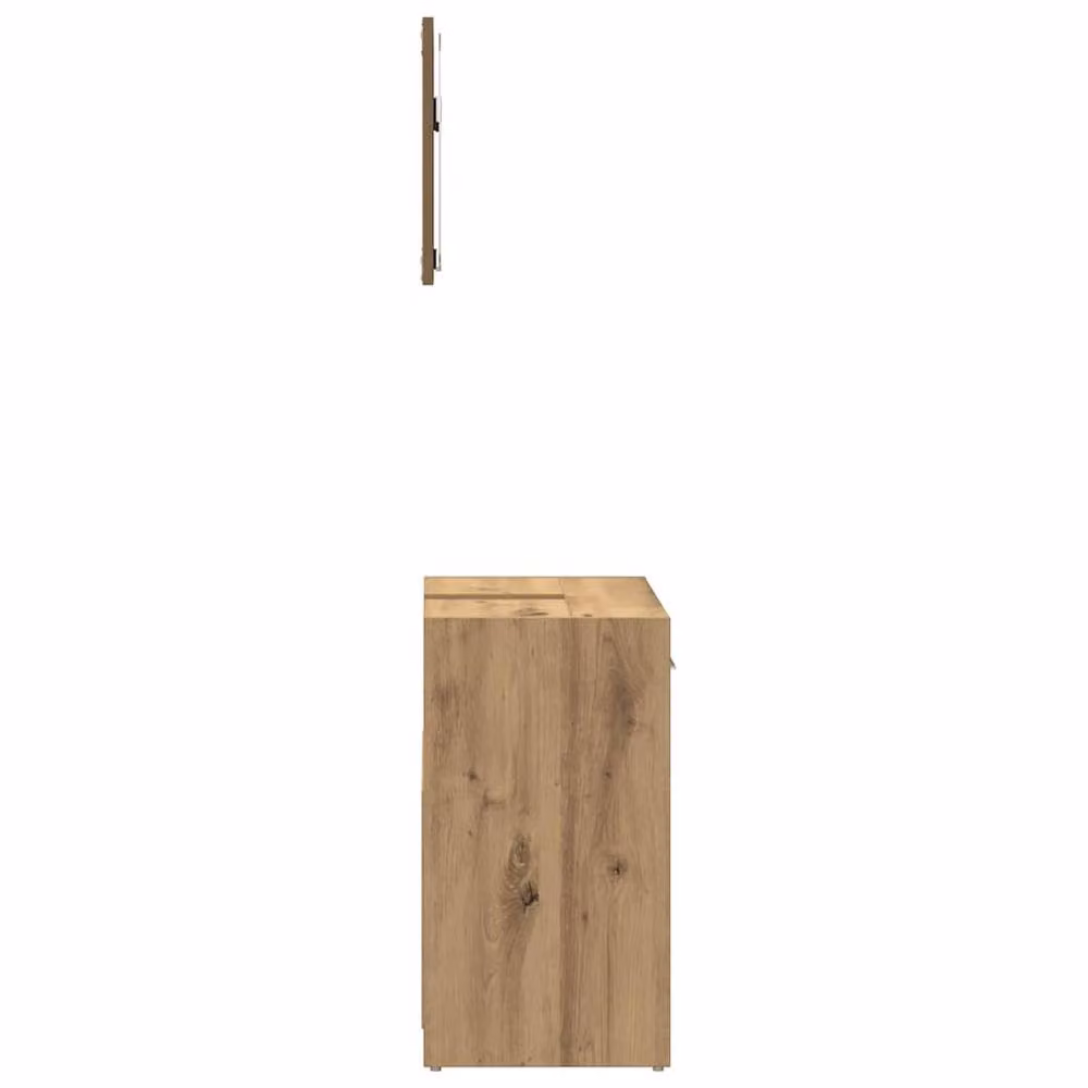 Berkfield Home Artisan Oak Wall Mounted Bathroom Cabinet with Mirror in Brown – 3
