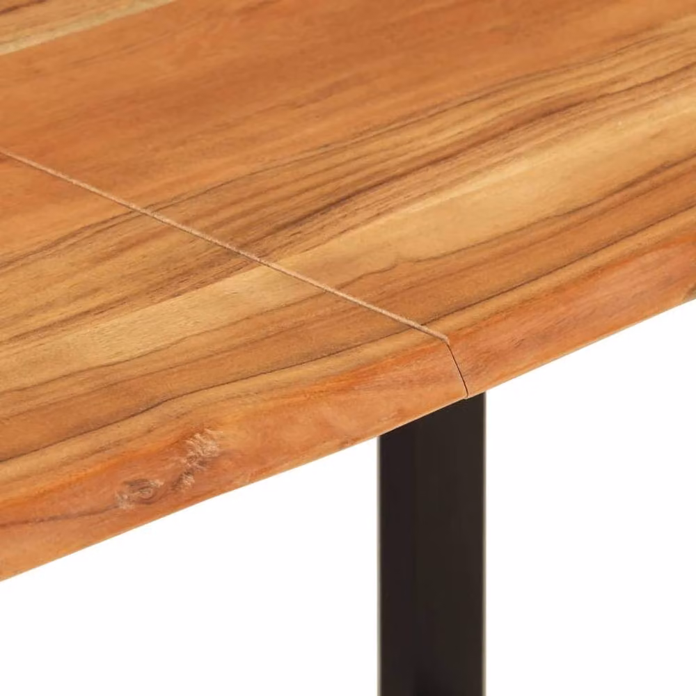Berkfield Home Rectangular Dining Table in Brown Solid Acacia Wood with Live Edge and Sled Base, W: 180 cm, D: 90 cm, H: 76 cm – 5