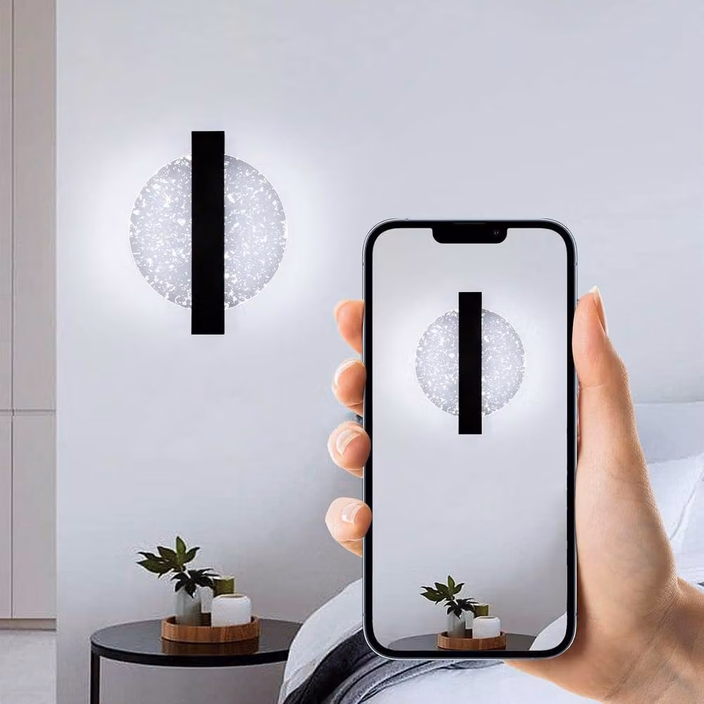 Goeco Round LED Indoor Wall Light, Black, 12 W, 6500 K Cool White – 5