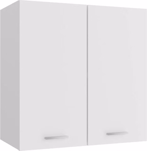 Berkfield Home White Modern Wall Mounted Hanging Cabinet with Hinged Doors and Internal Shelves, W/D/H: 60 x 31 x 60 cm