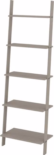Core Products Corona Grey and Waxed Pine Ladder Design Shelf Unit H x W x D: 180 x 60 x 35 cm