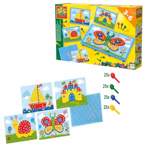 SES Creative 14898 Mosaic Board with Cards, Multicolour – 2