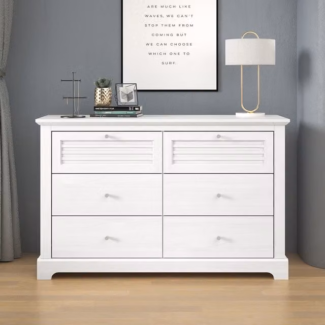 GFW Salcombe 6 Drawer Chest in White