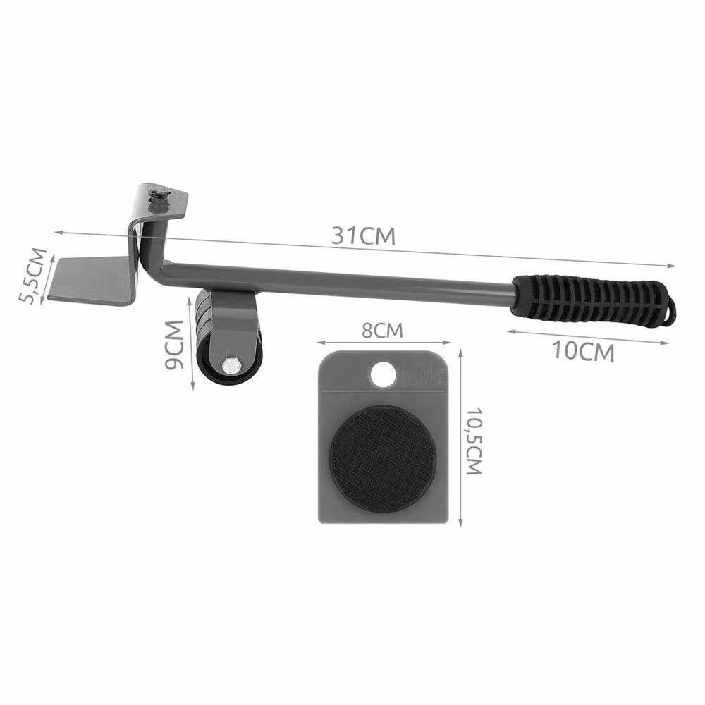 VOGREX 360 Caster Heavy Furniture Lifter Moving Slider Tool in Grey – 2