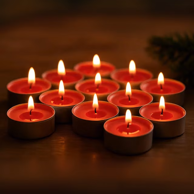 Marco Paul Scented Tea Lights, Pack of 25, Red and Orange