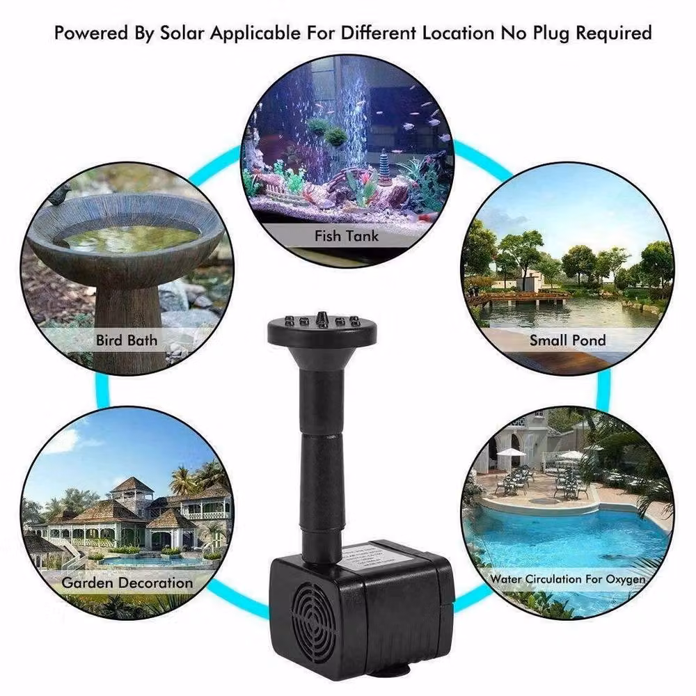 EONLION Outdoor Solar Water Pump Panel Kit for Aquarium and Pool Fountains, Black, W: 120 cm, H: 90 cm – 3