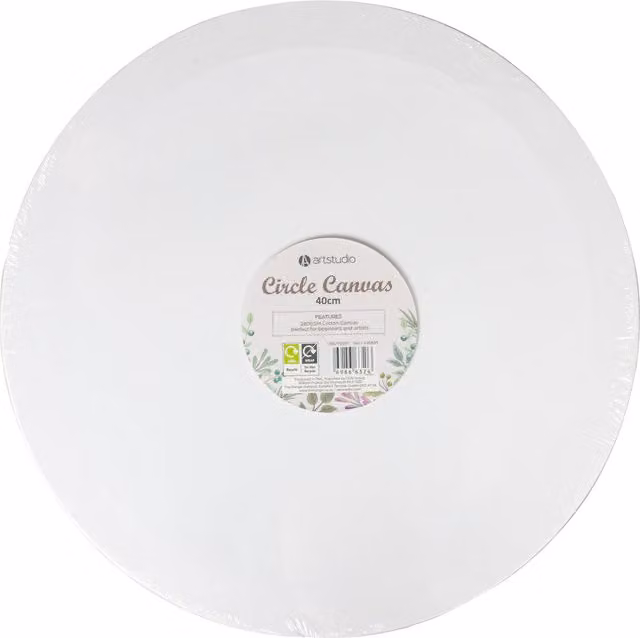 Art Studio Circle White Cotton Canvas for Professionals