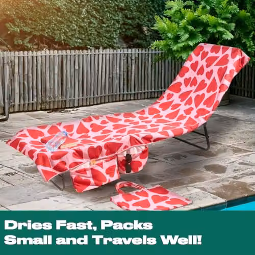 OHS Microfibre Quick-Dry Absorbent Beach Towel in Pink, W 75 cm x L 215 cm – 2