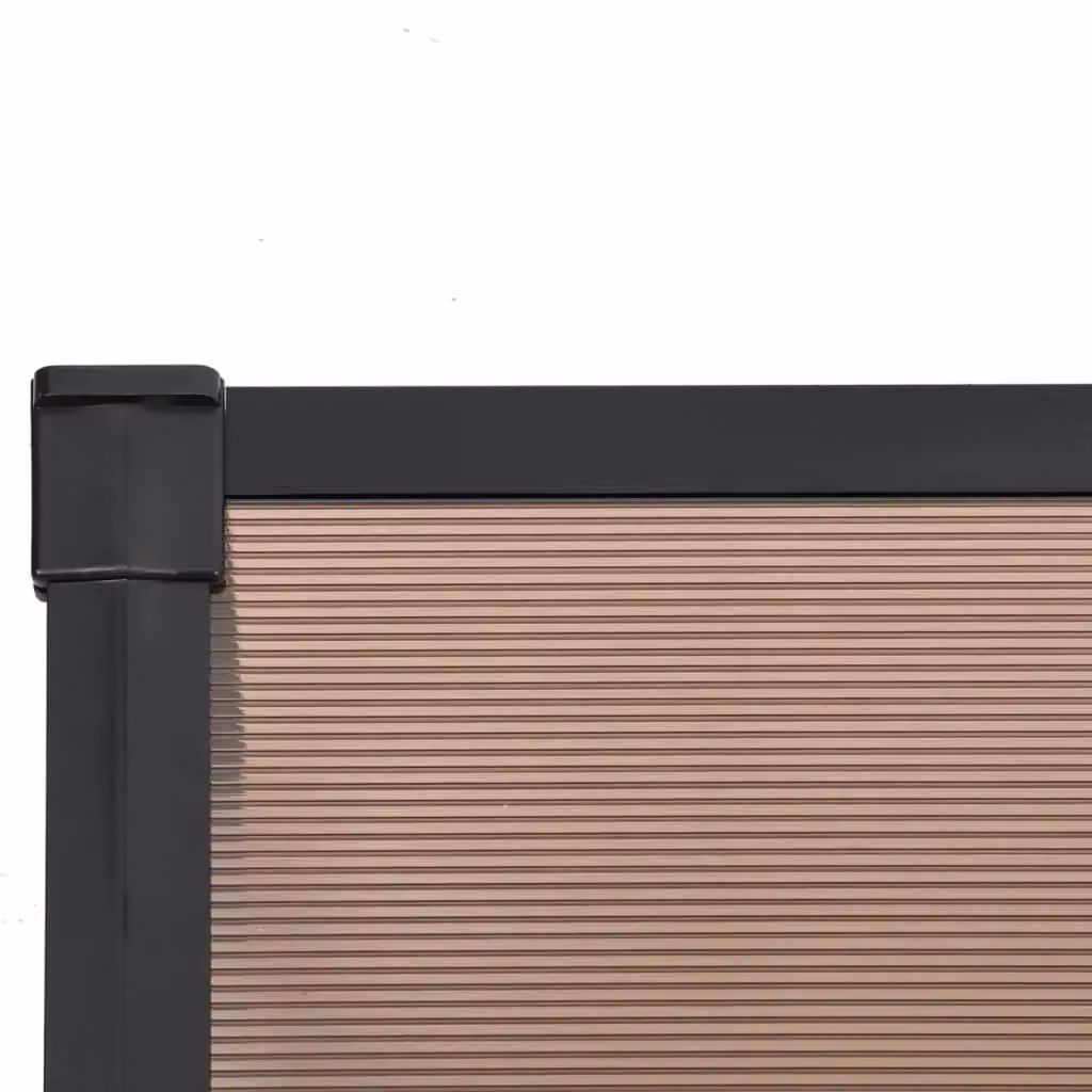 Berkfield Home Black Polycarbonate and Aluminium Door Canopy W: 358.5 cm, D: 90 cm – 4