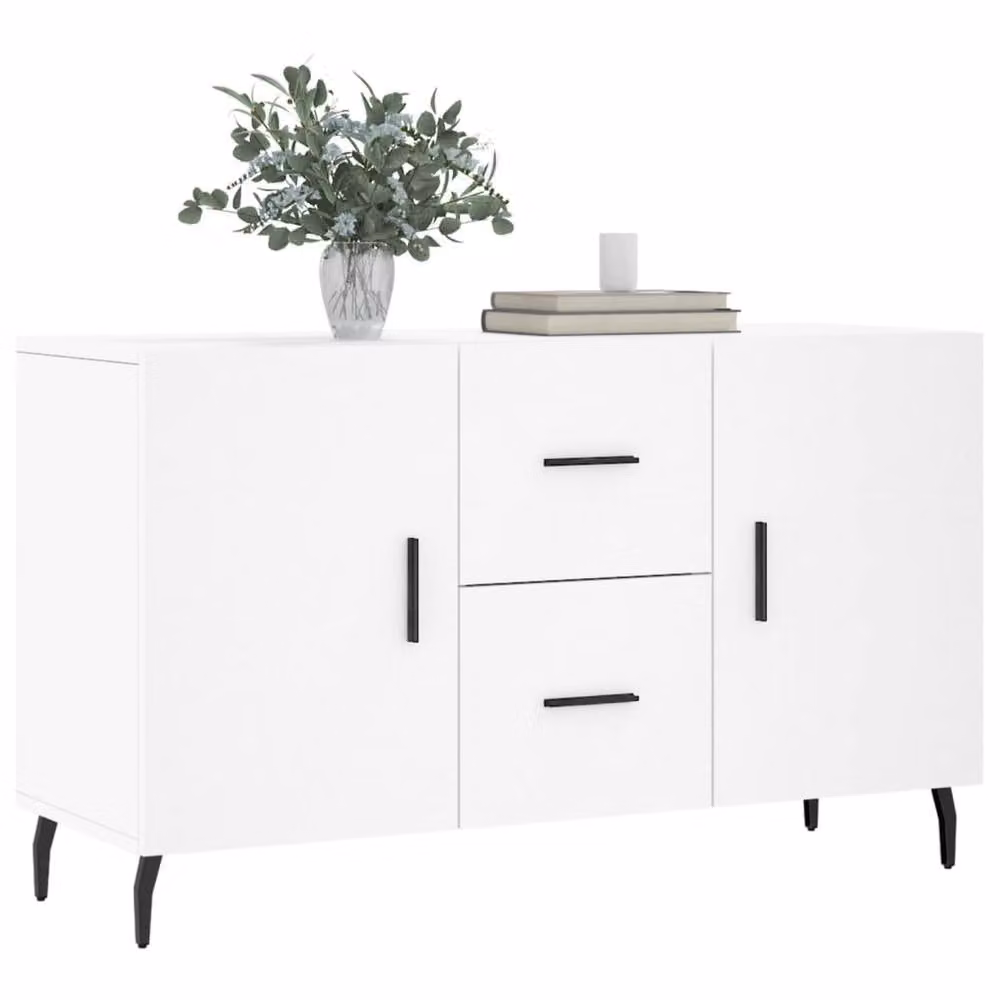 Berkfield Home Modern White Matt Sideboard, W/D/H: 100 x 36 x 60 cm – 2