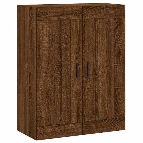 vidaXL Wall Mounted Cabinet in Brown Oak, W/D/H: 69.5 x 34 x 90 cm – 1