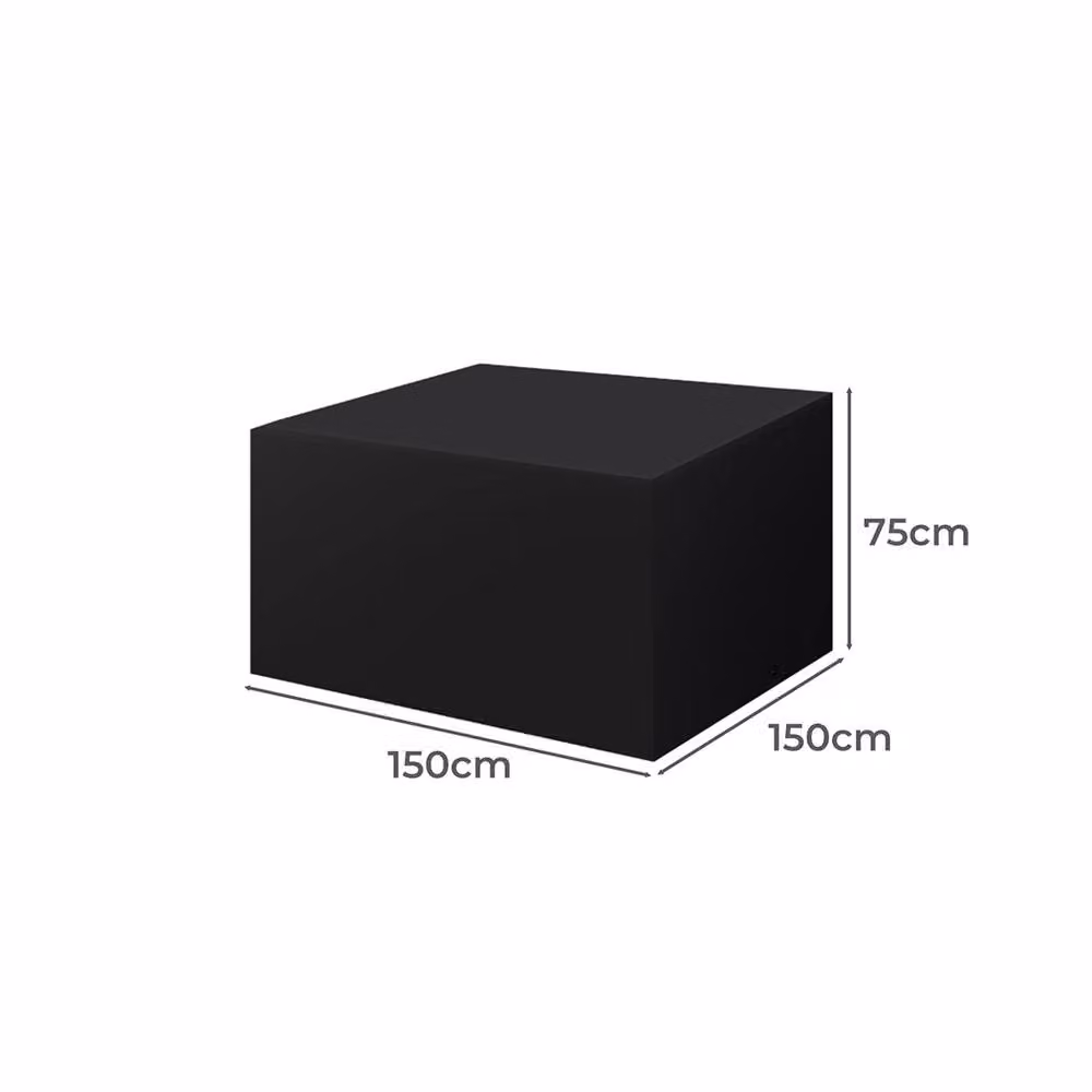 Marlow Waterproof Black Outdoor Furniture Cover with UV Protection for Gardens, 150 cm – 4
