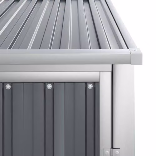 vidaXL Grey Metal and Plastic Garden Tool Shed W/D/H: 161 x 89 x 88 cm – 4