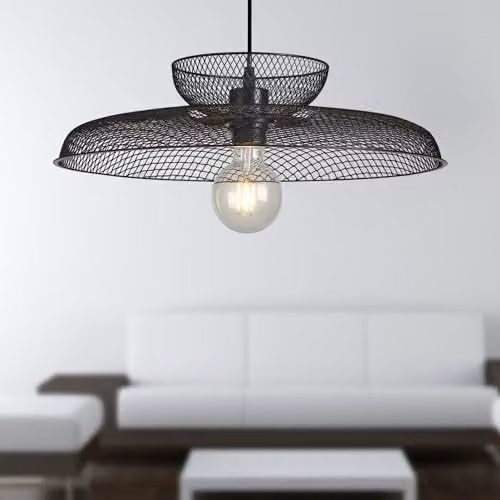 First Choice Lighting Cassidy Black Ceiling Pendant Flex Suspension Kit for E27 LED Shades – 2