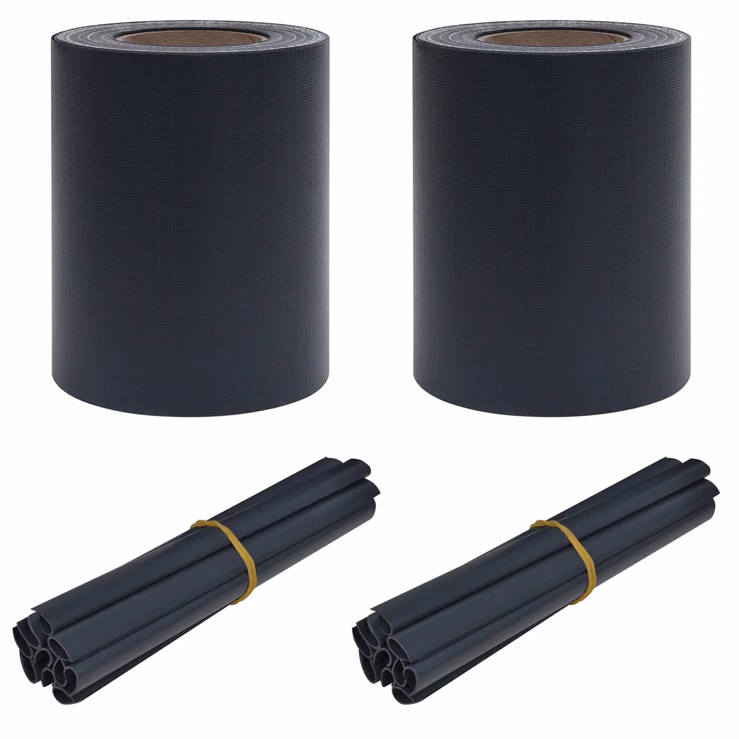 Berkfield Home Garden Privacy Screens, 2 Pack, Matte Dark Grey PVC, H: 350 cm, L: 19 m – 2
