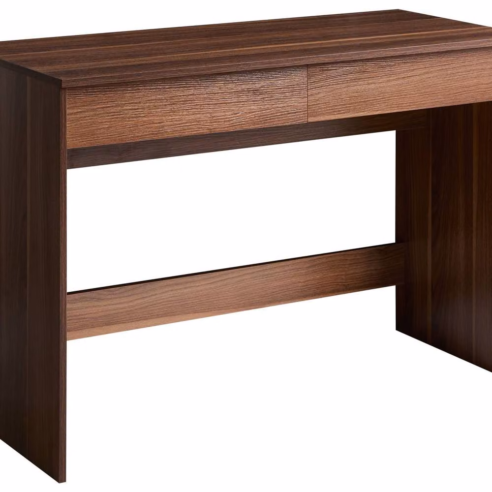 Wyld Haus Modern Writing Desk in Brown with Two Drawers – 2