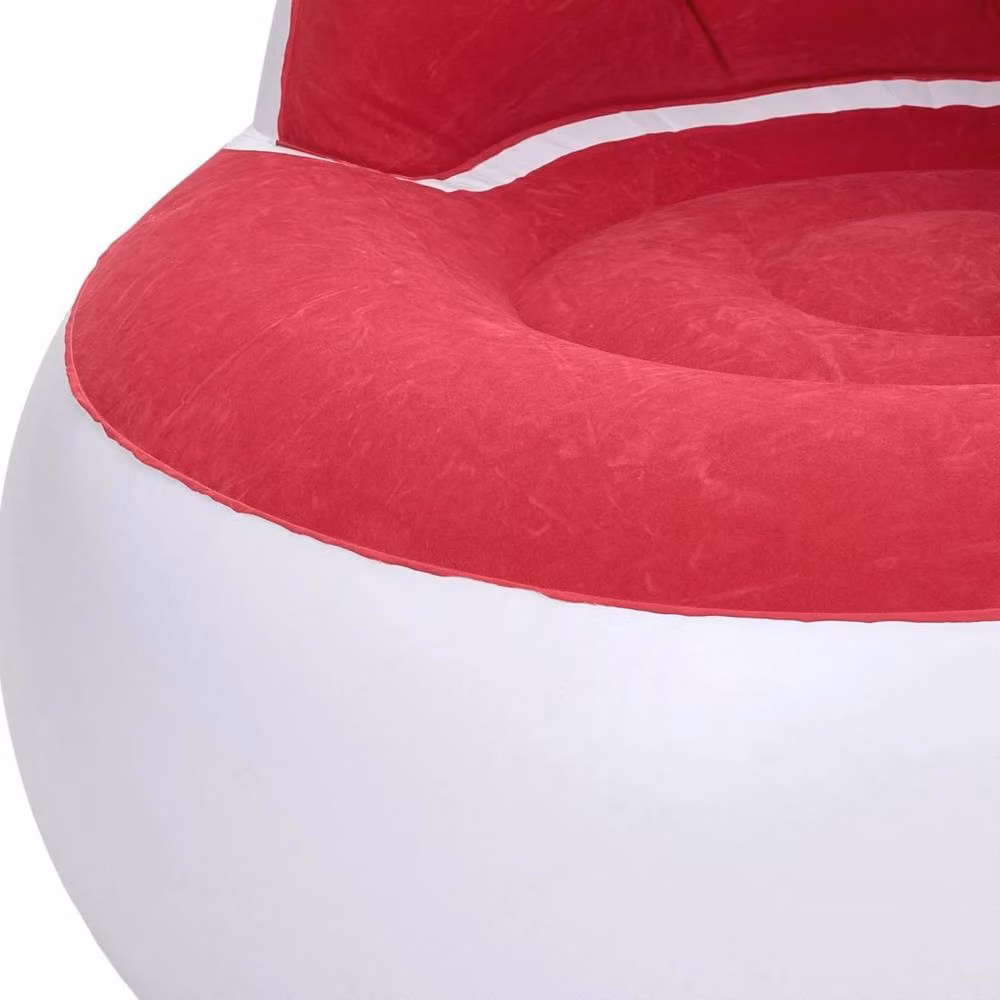 FLAVORA Red Portable Inflatable Single Air Lounge Sofa – 4