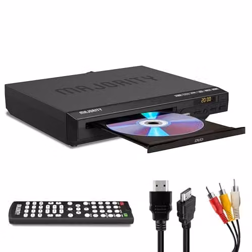 Majority Full HD HDMI DVD and CD Player in Black – 1