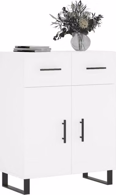 Berkfield Home Modern White Matt Sideboard W/D/H: 69.5 x 34 x 90 cm – 1