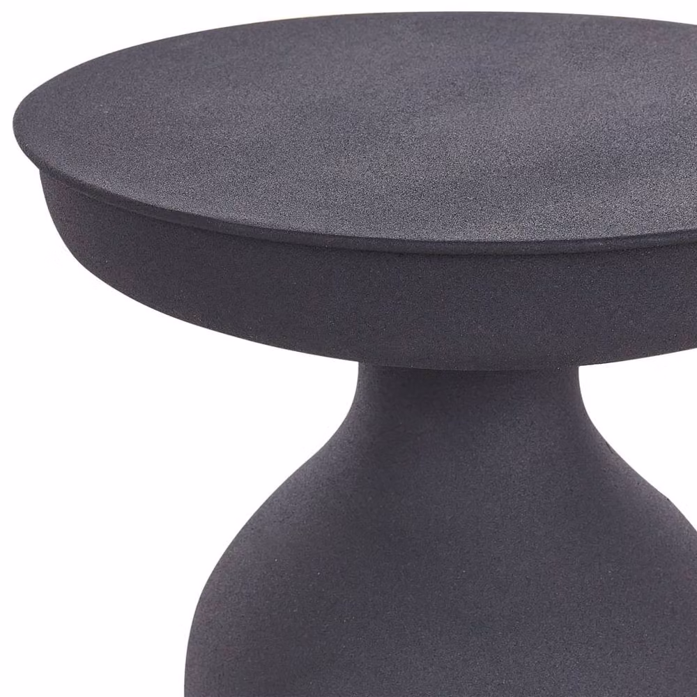 Wyld and Coco Aria Round Side Table in Black Matte Iron – 4