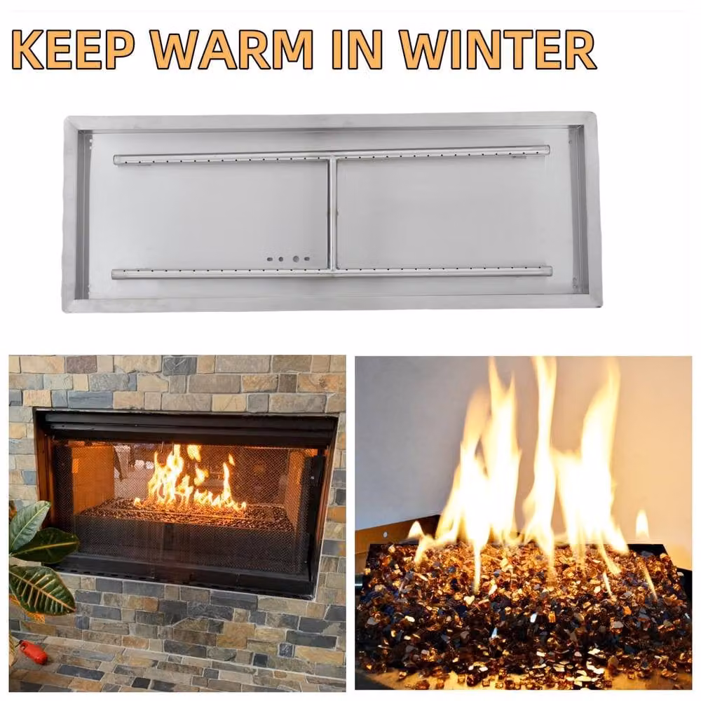 London Boutique Silver Drop-In Fire Pit Disposable Lighter Kit and Heat Source – 4