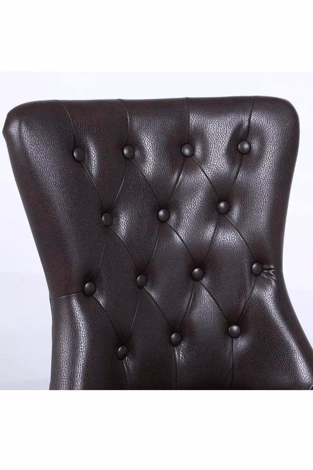 Modernique Pair of Aire High Back Dining Chairs in Brown Leather with Chrome Legs – 6