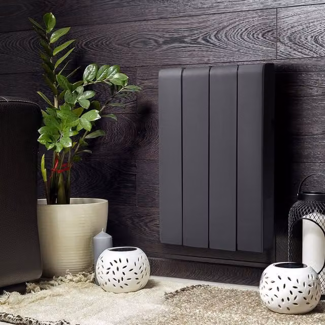 Living Star Black Wall Mounted Ceramic Fan Heater with App Control