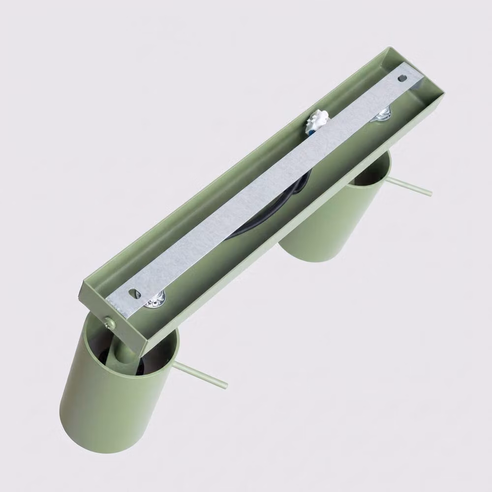 Sollux Lighting Modern Metal Ring Ceiling Lamp in Green, W/D/H: 30 x 30 x 6 cm – 3