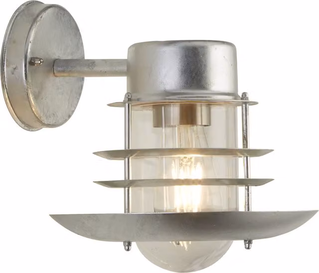 Lighting Collection Portside Outdoor Wall Light in Silver