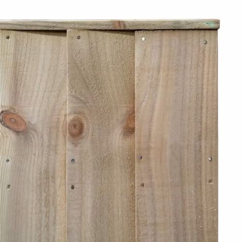 Rowlinson Featheredge Square Top Wooden Gate in Brown, W: 90 cm, H: 181.5 cm – 2