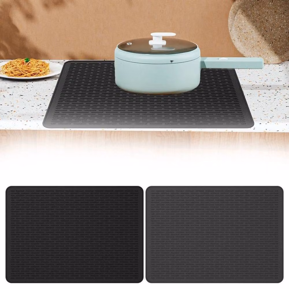 EONLION Black Silicone and Glass Electric Induction Hob Stove Cover Protector, Width: 100 cm – 4