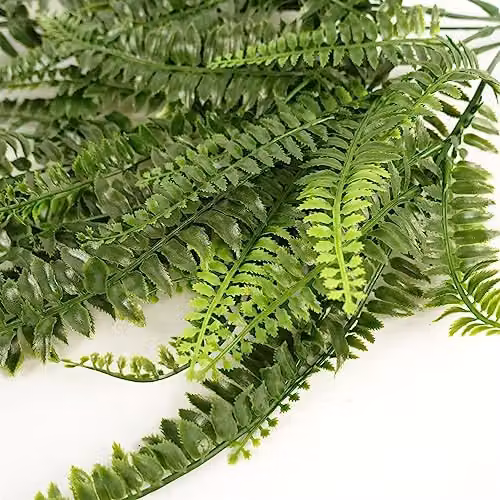 LeafUK Green Leaf Design Artificial Hanging Plants – 2