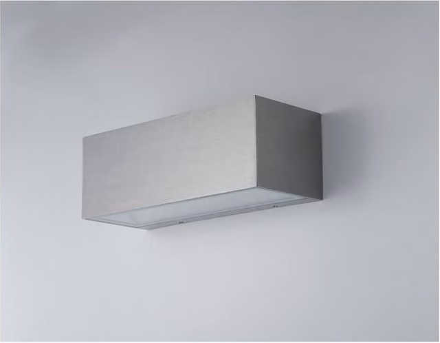 Netlighting TWIN LED 2 Light Up Down Wall Garden Light, Grey, W/D/H: 30 x 10.8 x 12 cm