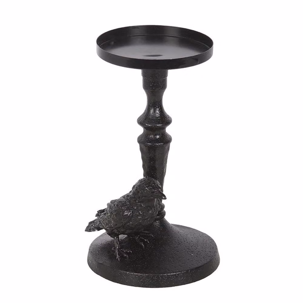 Uniqueful Mystic Raven Pillar Candle Holder in Black – 2