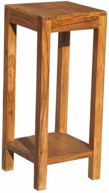 Jaipur Furniture Ltd Telephone Table with Shelf in Brown Sheesham Wood, W/D/H: 30 x 30 x 70 cm