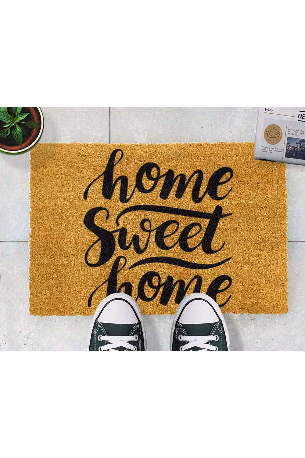 Artsy Mats Home Sweet Home Doormat in Black and Brown, W/D/H: 60 x 40 cm – 2