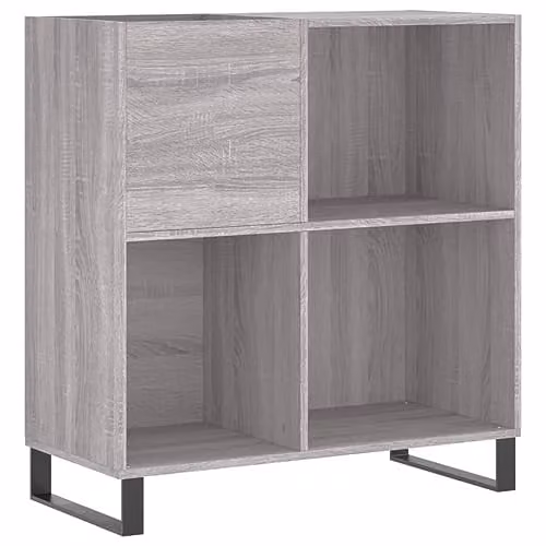 vidaXL Record Cabinet in Grey Sonoma, W/D/H: 84.5 x 38 x 89 cm – 1